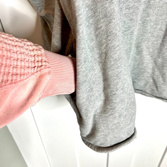 J. Crew Gray University Terry Long Half-Zip Tunic Sweatshirt Gorpcore Preppy L - Picture 4 of 7